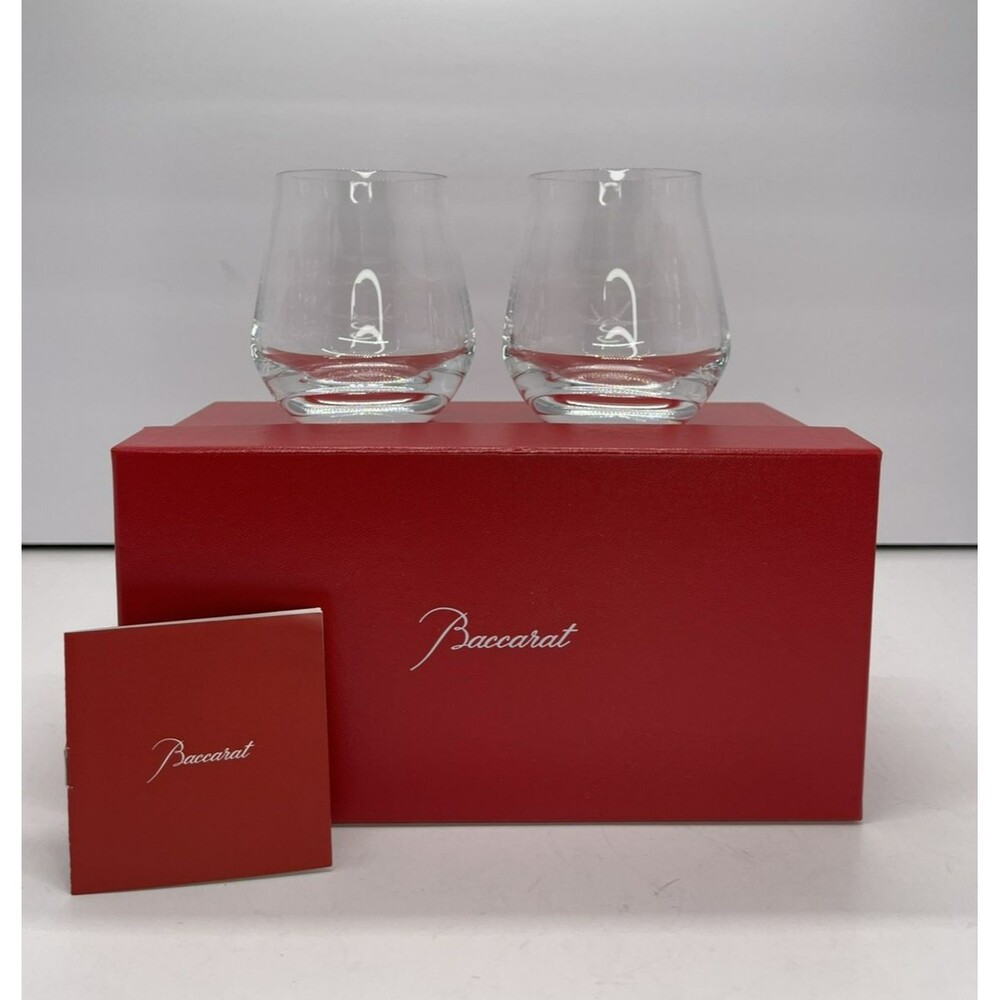 Baccarat Crystal Glass Set of 2 Clear Glasses – Made in France /54